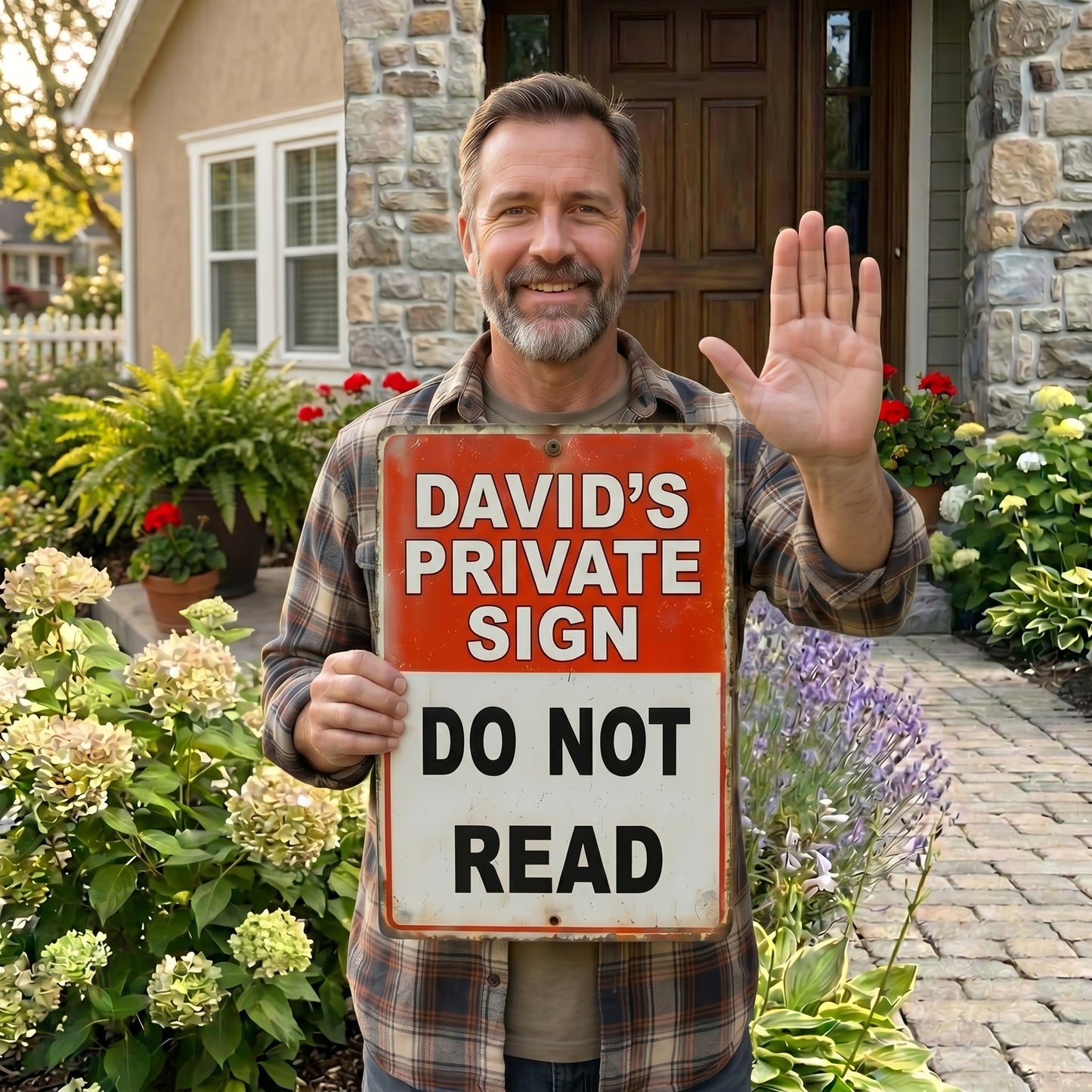 😂Personalized Private Sign – "Do Not Read" Funny Metal Warning Sign