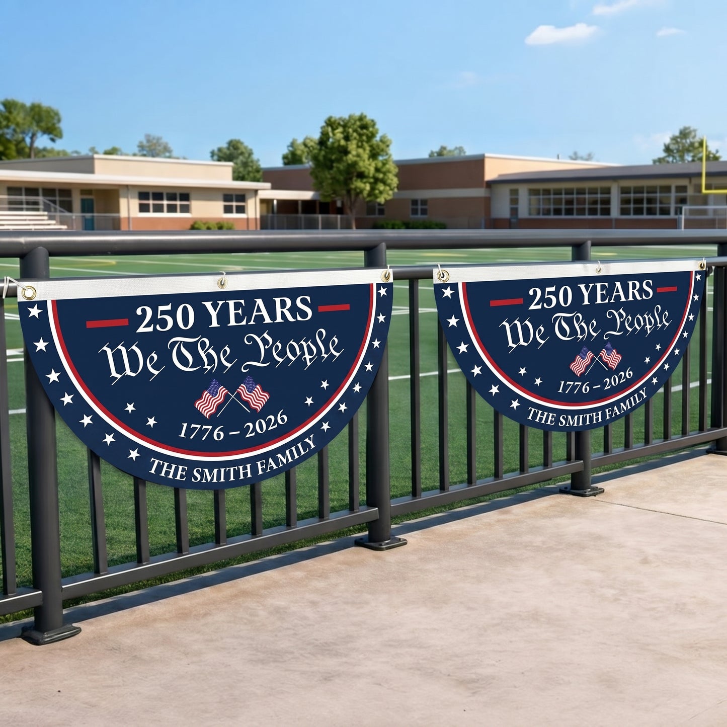 Personalized USA Semiquincentennial Banner - 1776-2026 Patriotic Fence Decor