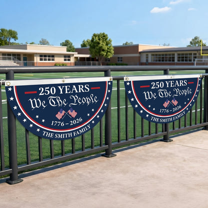Personalized USA Semiquincentennial Banner - 1776-2026 Patriotic Fence Decor