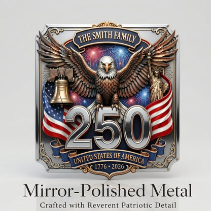 Personalized USA 250th Anniversary Family Magnetic Car Emblem