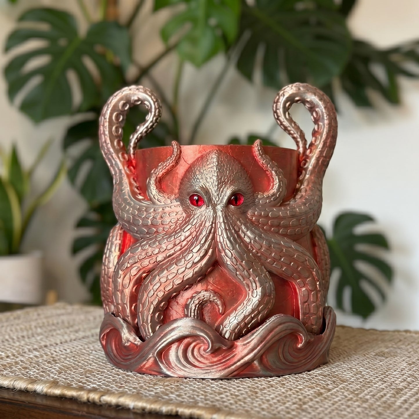 3D Printed Kraken Planter – Octopus Planter with Tray
