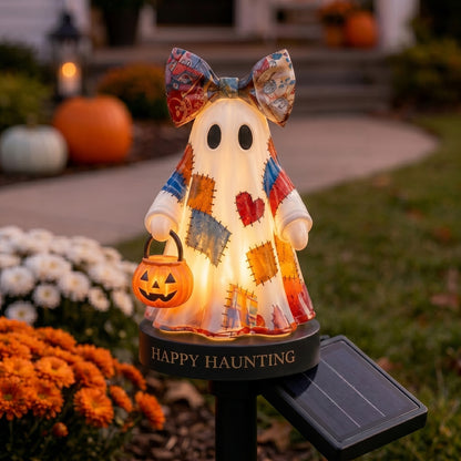 👻Personalized Solar Ghost Garden Stake Light – A Seasonal Glow for Your Garden