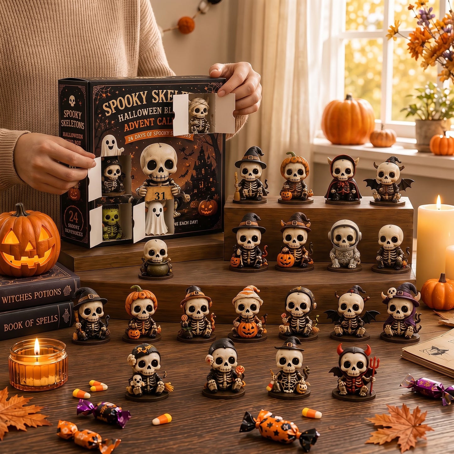 💀Spooky Skeletons Halloween Advent Calendar – 31 Days of Creepy Cute Surprises!