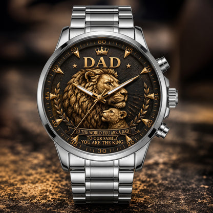 🦁 Personalized Lion King Father’s Day Watch | Customized Carving Name,Father's Day Gift,Gift For Grandpa