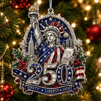🇺🇸 America 250th Anniversary Christmas Ornament— A Patriotic Christmas to Remember (1776–2026) 🎄✨