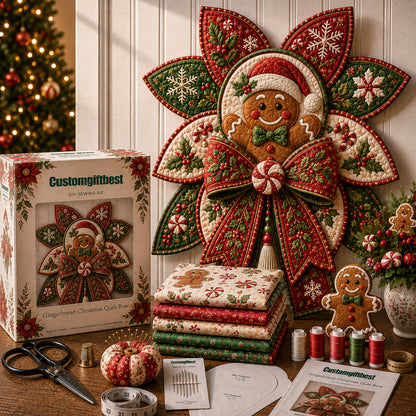 🧵Christmas Quilt Bow DIY Sewing Kit