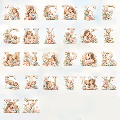 Personalized Mother & Child Alphabet Blanket – A Cozy, Custom Gift for Baby’s First Moments