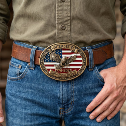 🦅 USA 250th Anniversary Eagle Belt Buckle – A Legacy Forged in Freedom
