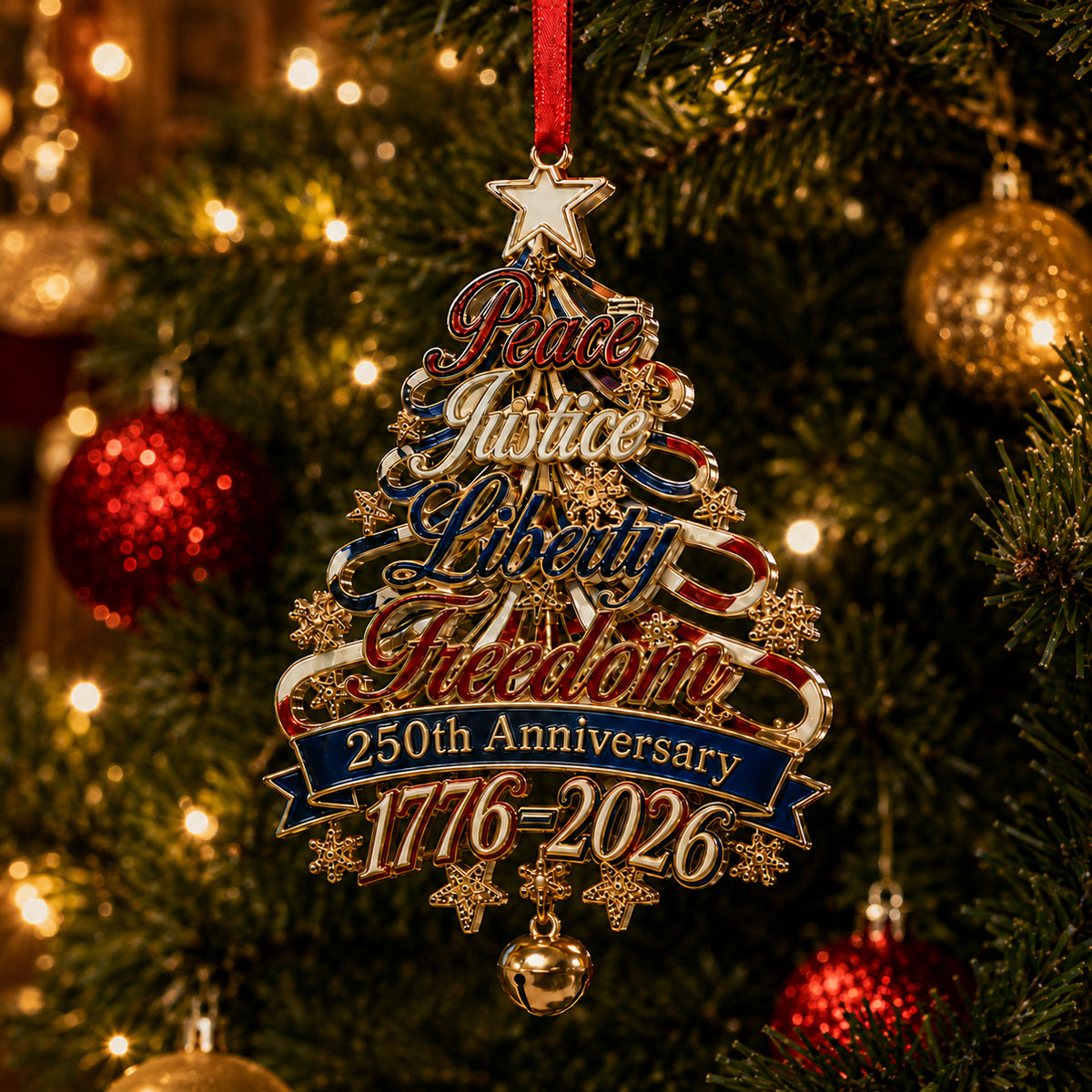 250th Anniversary Golf Christmas Ornament