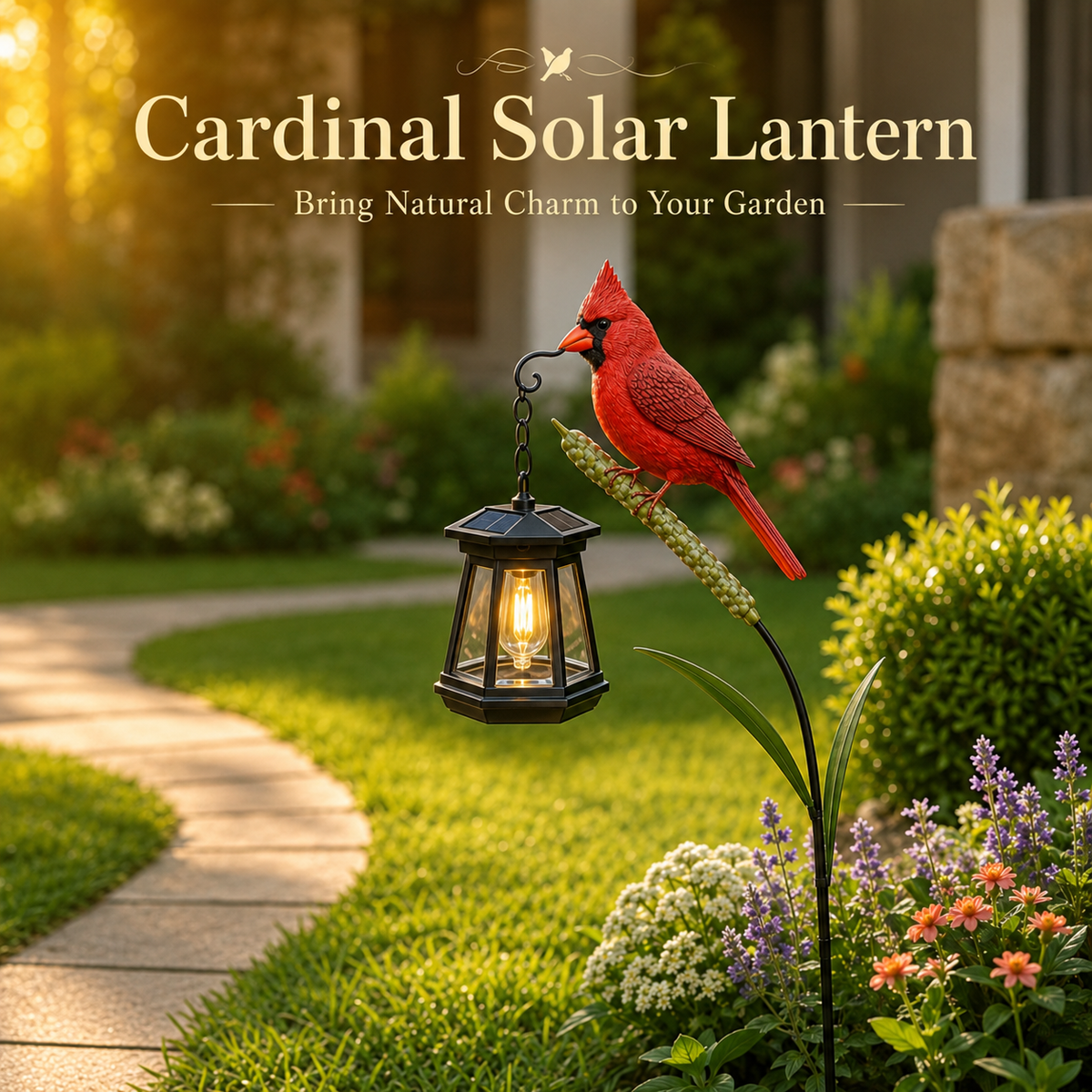 Cardinal Solar Lantern - A Warm Garden Light Full Of Love And Remembrance