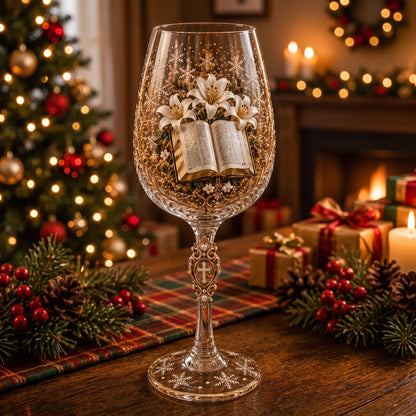 🎅 2026 Christmas Gift 50% Off – Faith & Grace 3D Christian Wine Glass Set