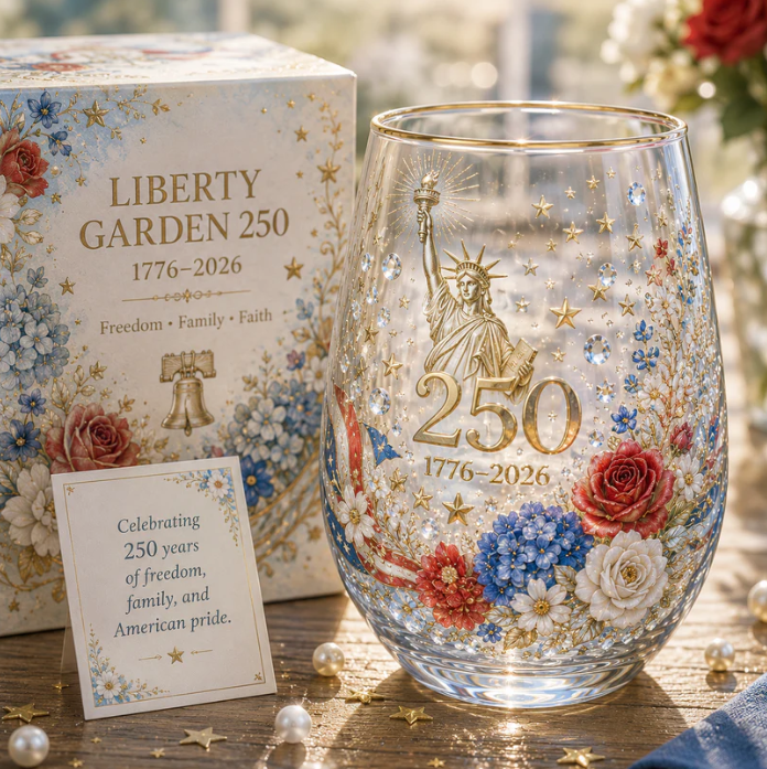 American 250th Bicentennial Commemorative Whiskey Glass