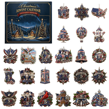 🎄🇺🇸 Patriotic Christmas Ornament Advent Calendar
