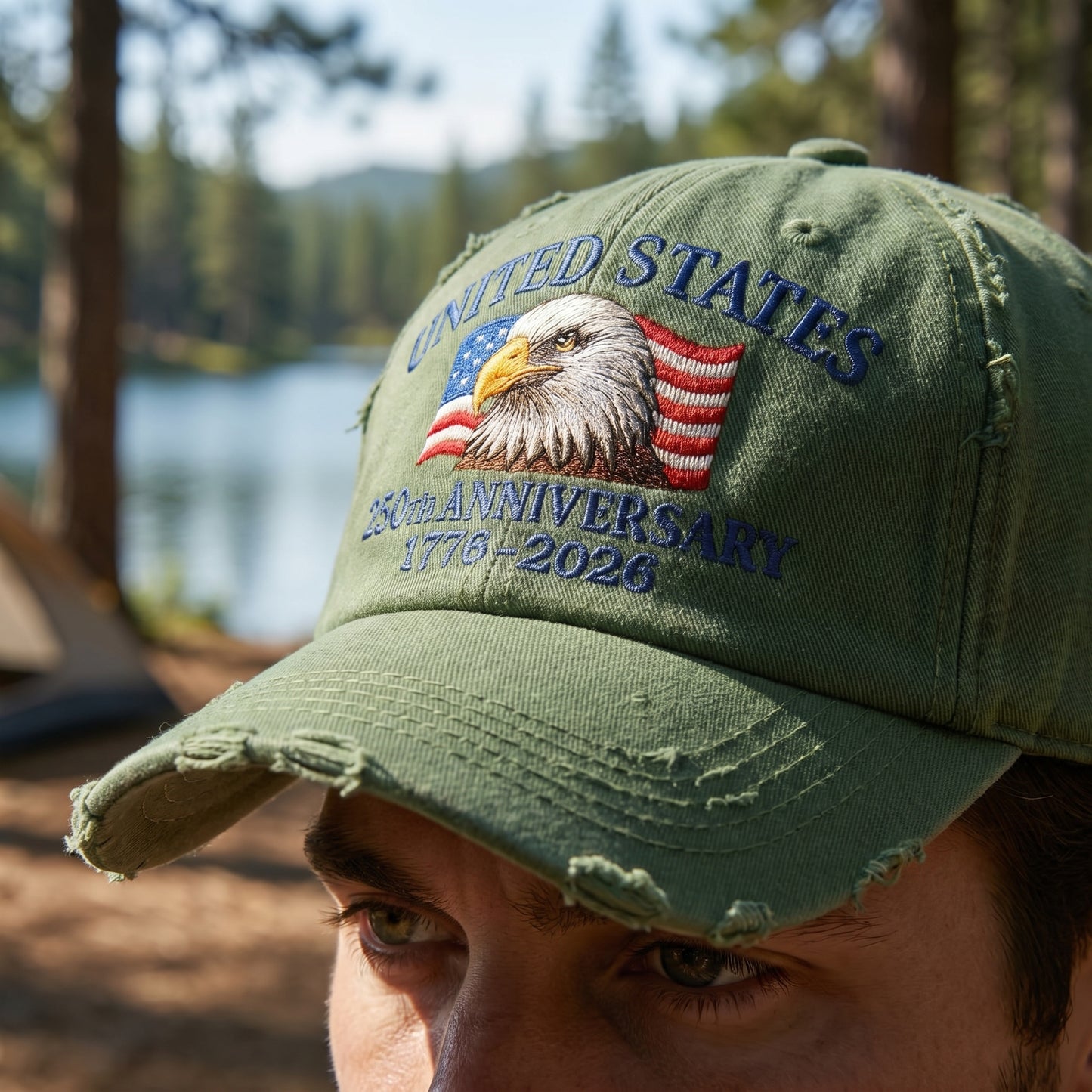 🧢 Personalized USA 250th Anniversary Distressed Cap