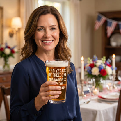 🍻 2026 Semiquincentennial Beer Glasses – Celebrate 250 Years of Freedom in Style