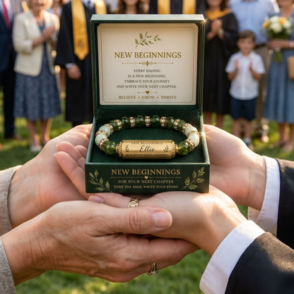 Personalized New Beginnings Encouragement Bracelet Gift Set