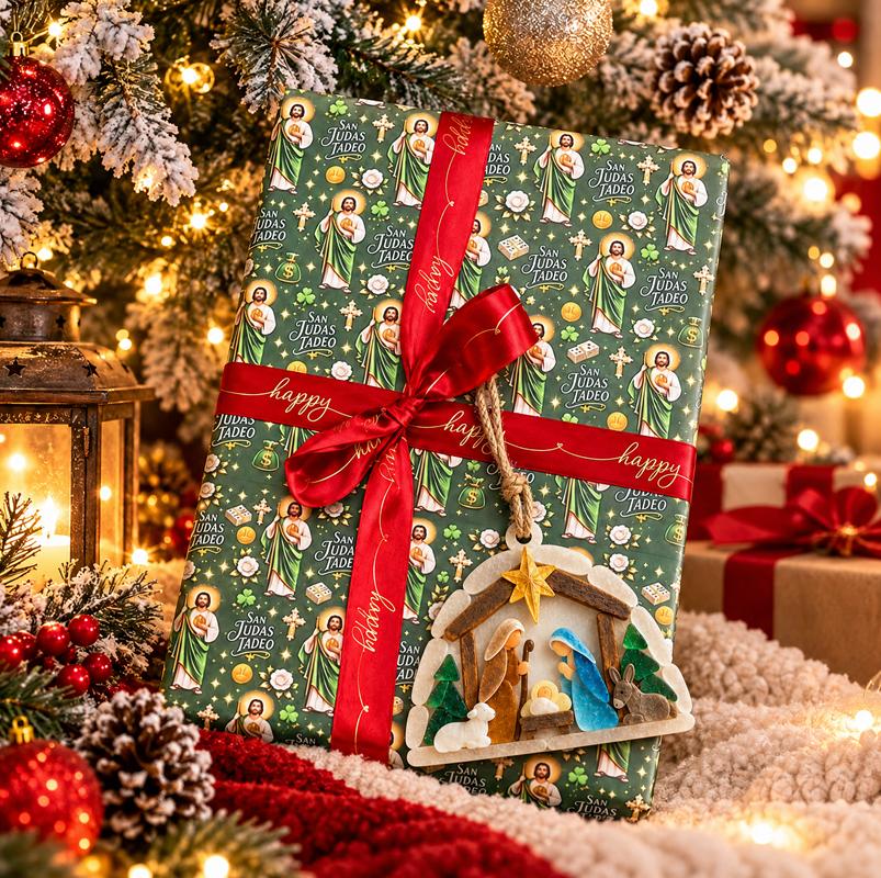 ✝️ Joy Nativity Christmas Ornament with Greeting Card – A Meaningful Christmas Keepsake 🎄❤️✨