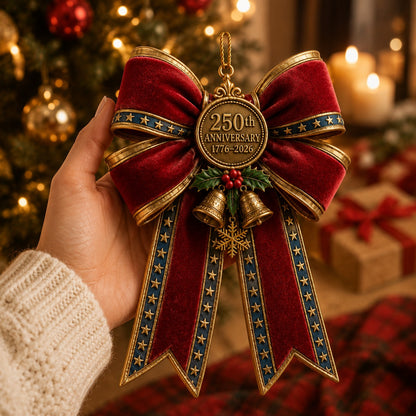250th Anniversary Bow Christmas Tree Ornament