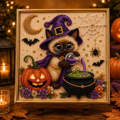 🎃DIY Halloween Cat Pearl Bead Painting Kit