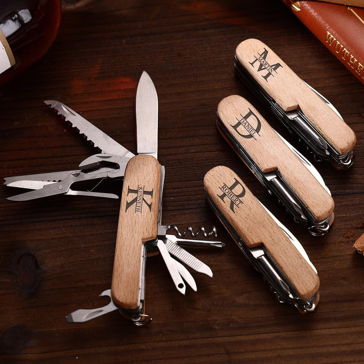 Personalized Engraved Pocket Knife Anniversary Gift for him, Dad, Husband, Wedding gifts for Men