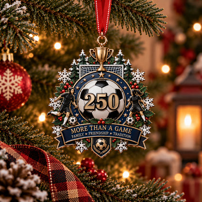 Sports "250" Milestone Christmas Ornament - Festive Holiday Keepsake Gift for Fans & Athletes