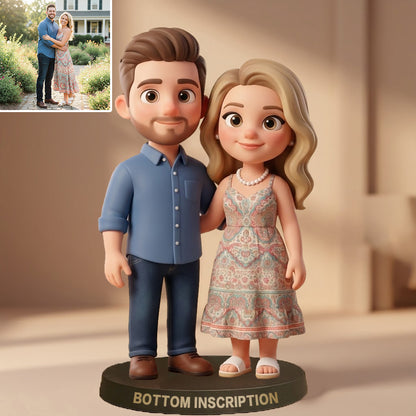 Pixar-Style Personalized Photo Desk Decor - Gift For Family, Couple, Wife, Husband, Boyfriend, Girlfriend, Pet