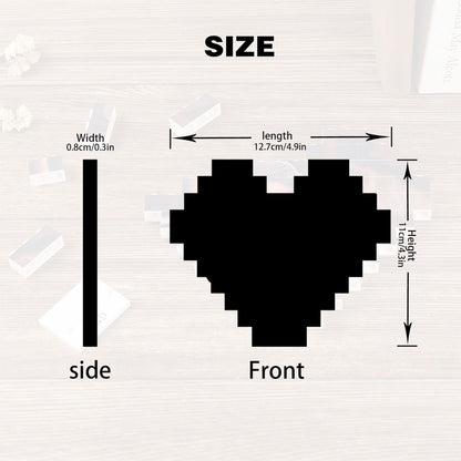 Pixar-Style Custom Heart Photo Building Blocks with Stand - Gift For Family, Couple, Wife, Husband, Boyfriend, Girlfriend, Pet