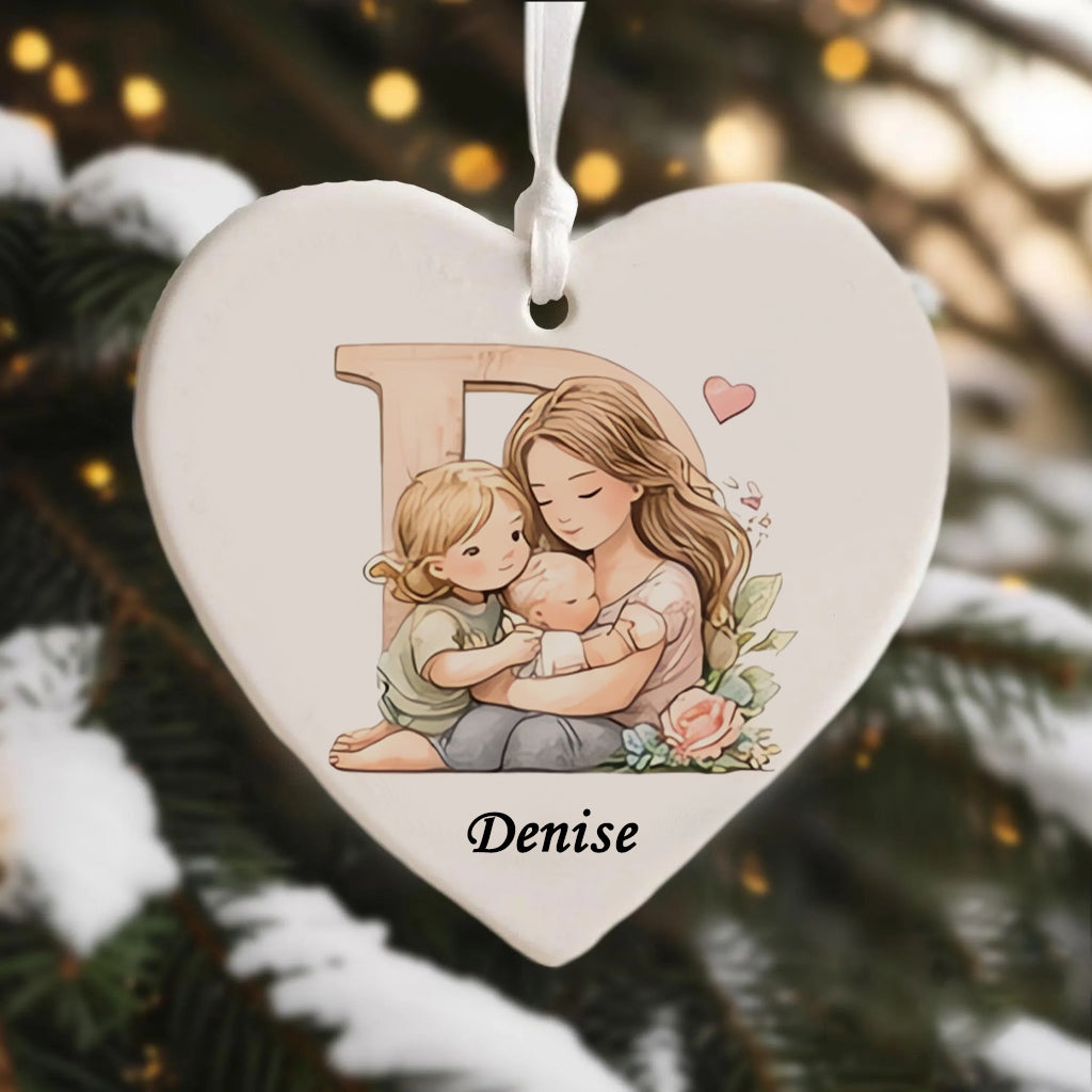 💖 Personalized Heart Ornament-A Little Piece of Love for Mom