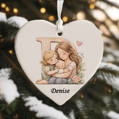 💖 Personalized Heart Ornament-A Little Piece of Love for Mom