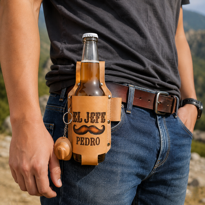 🍻Personalized El Jefe & La Jefa Beverage Holsters