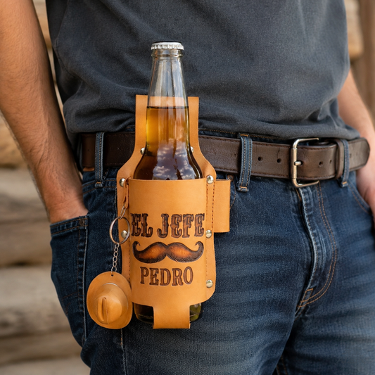 🍻Personalized El Jefe & La Jefa Beverage Holsters
