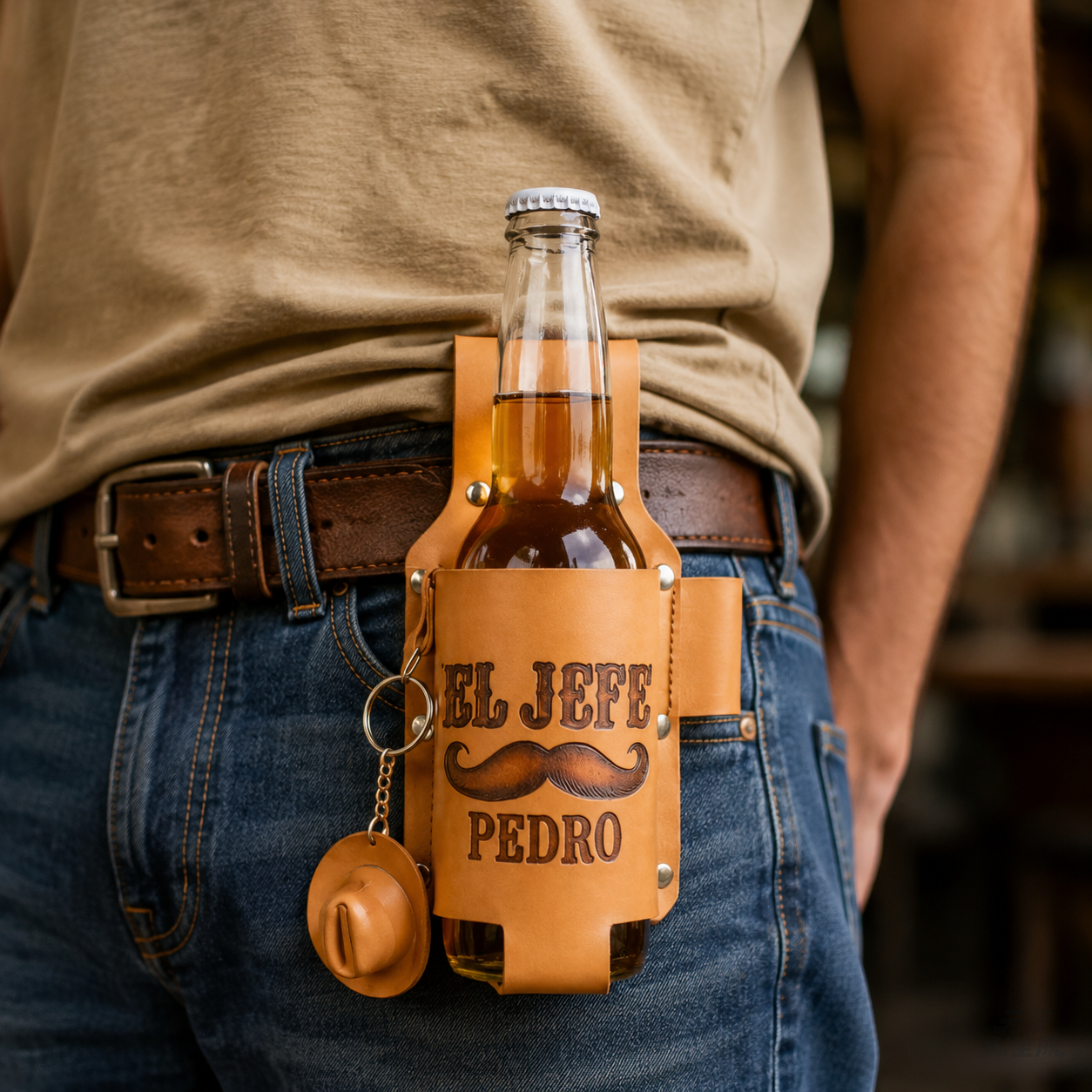 🍻Personalized El Jefe & La Jefa Beverage Holsters