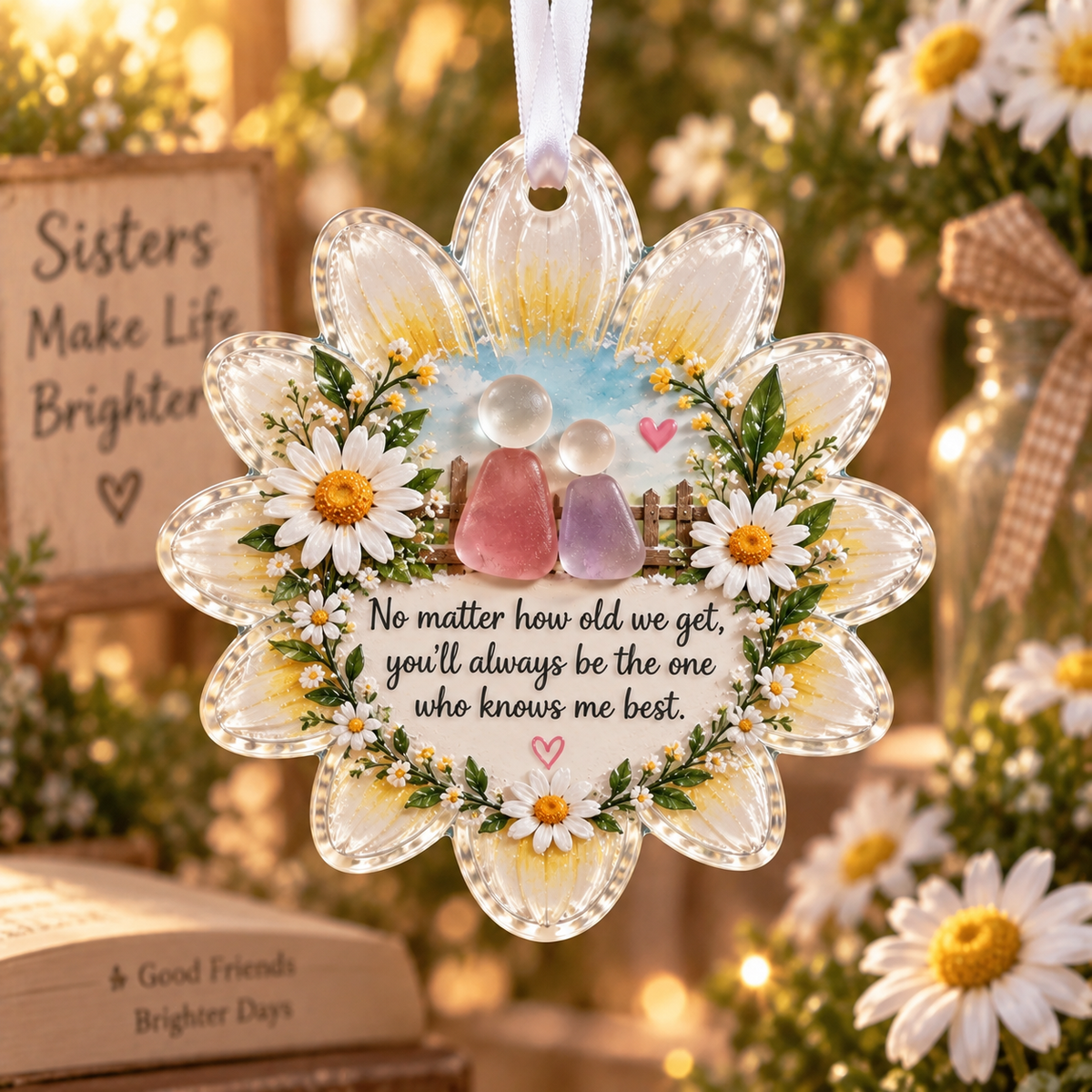 🌸Floral Christmas Ornament – Heartfelt Holiday Keepsake for Loved Ones