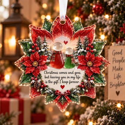 🌸Floral Christmas Ornament – Heartfelt Holiday Keepsake for Loved Ones