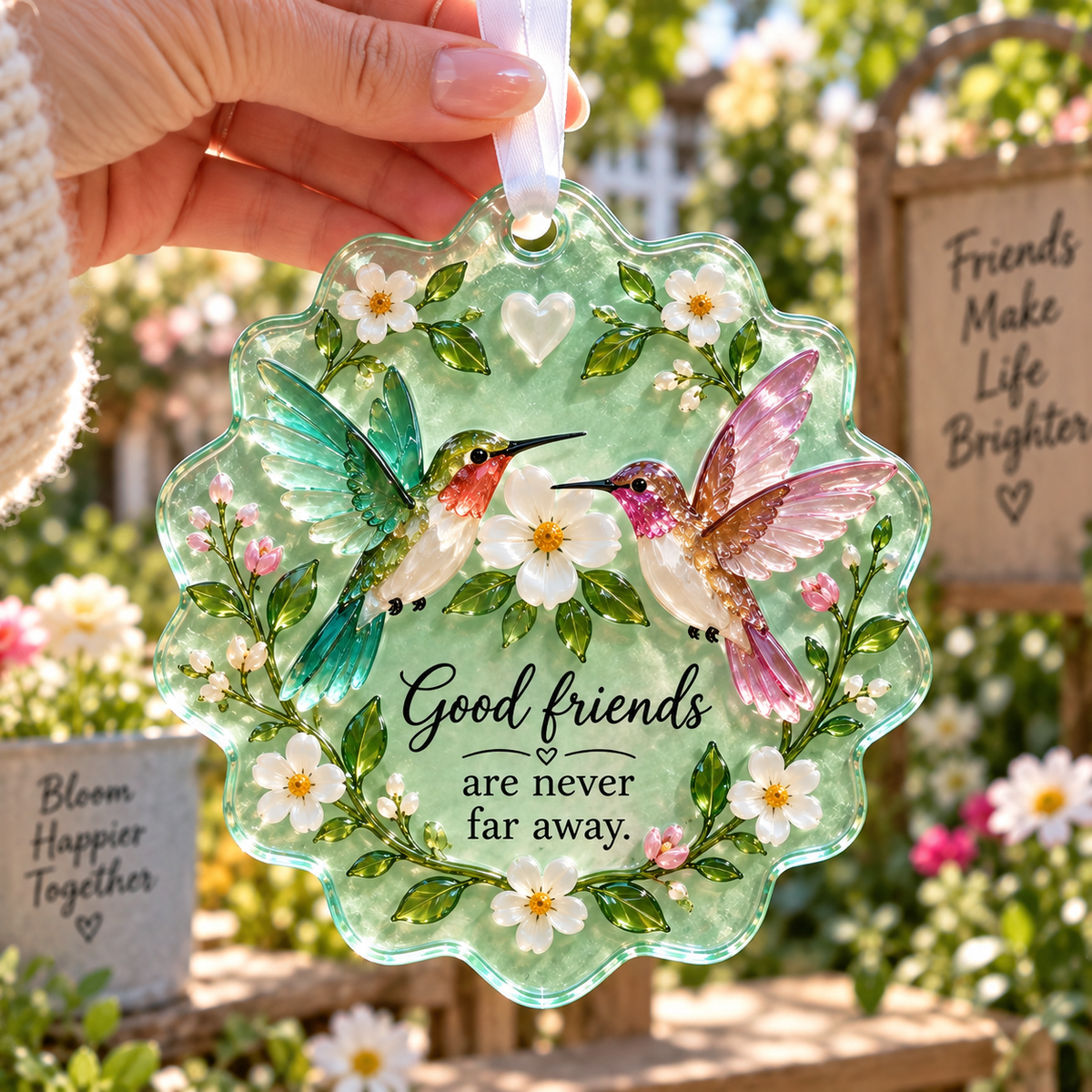 🌸 Floral & Animal Acrylic Keepsake Ornament
