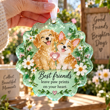 🌸 Floral & Animal Acrylic Keepsake Ornament