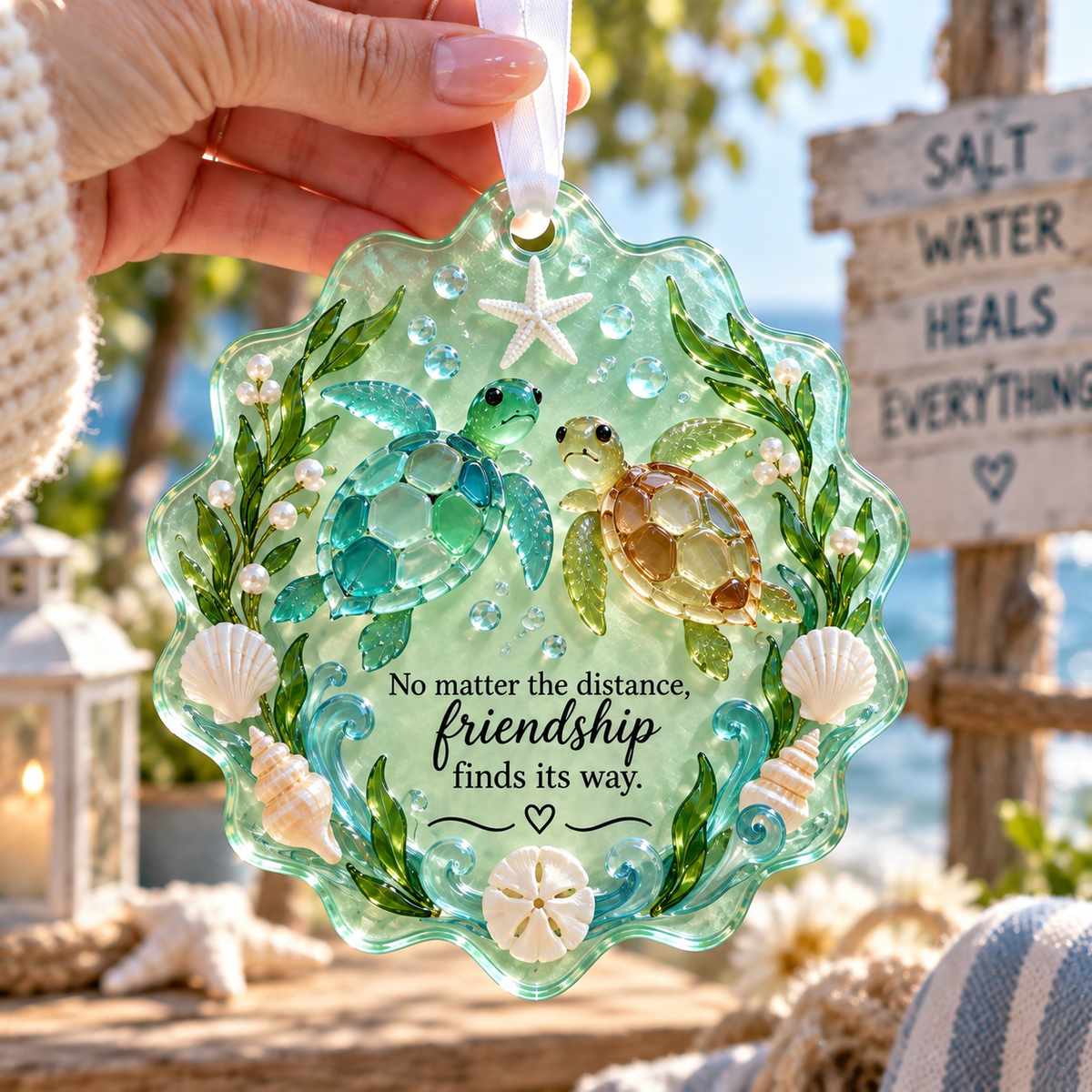 🌸 Floral & Animal Acrylic Keepsake Ornament