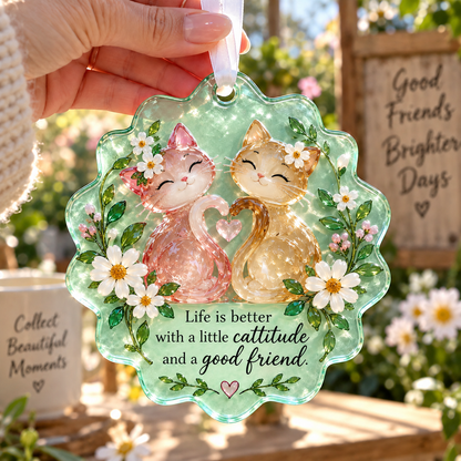 🌸 Floral & Animal Acrylic Keepsake Ornament