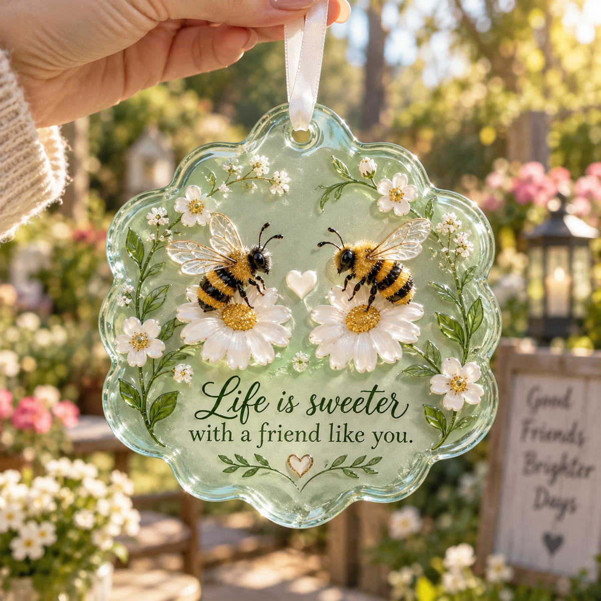 🌸 Floral & Animal Acrylic Keepsake Ornament