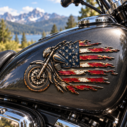 🇺🇸🚘Patriotic American Flag Car Emblem Badge