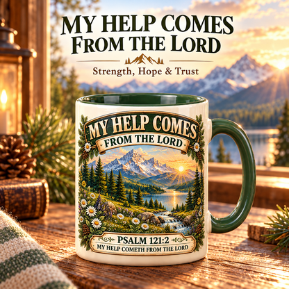 ✝️ Vintage Psalm Bible Verse Christian Coffee Mug