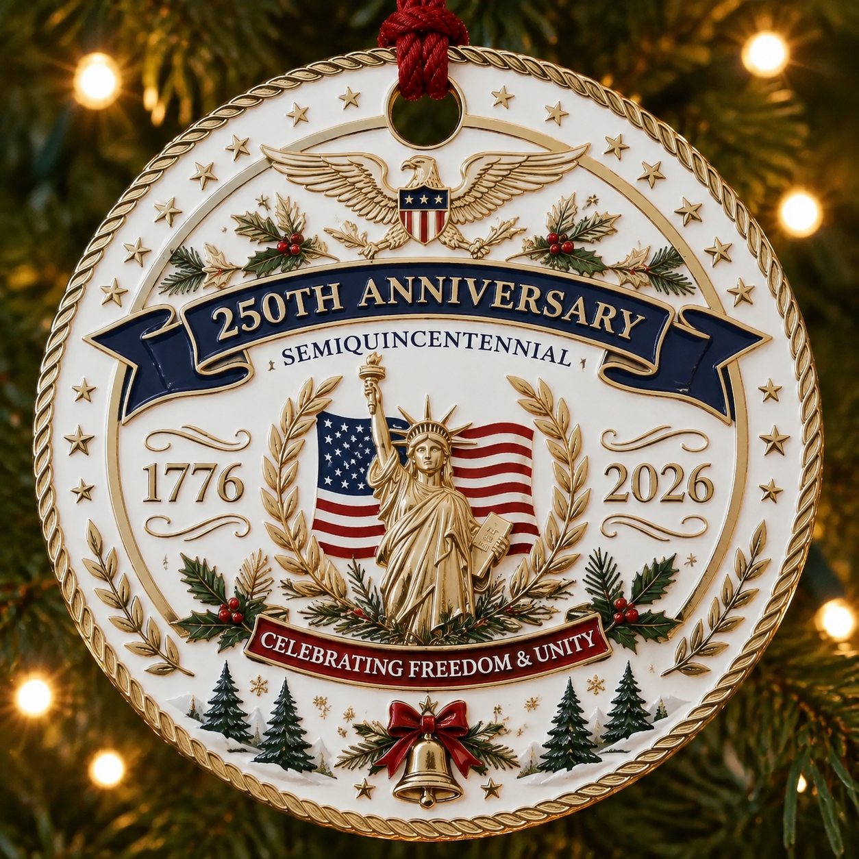 🇺🇸 250th Anniversary Christmas Ornament
