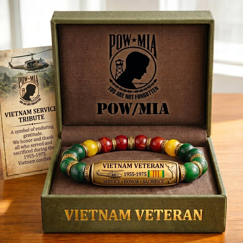🎖️-Vietnam Veteran Tribute Beaded Bracelet with Giftbox