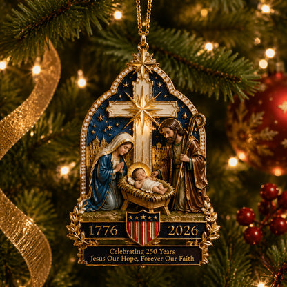 Nativity scene Christmas tree ornament