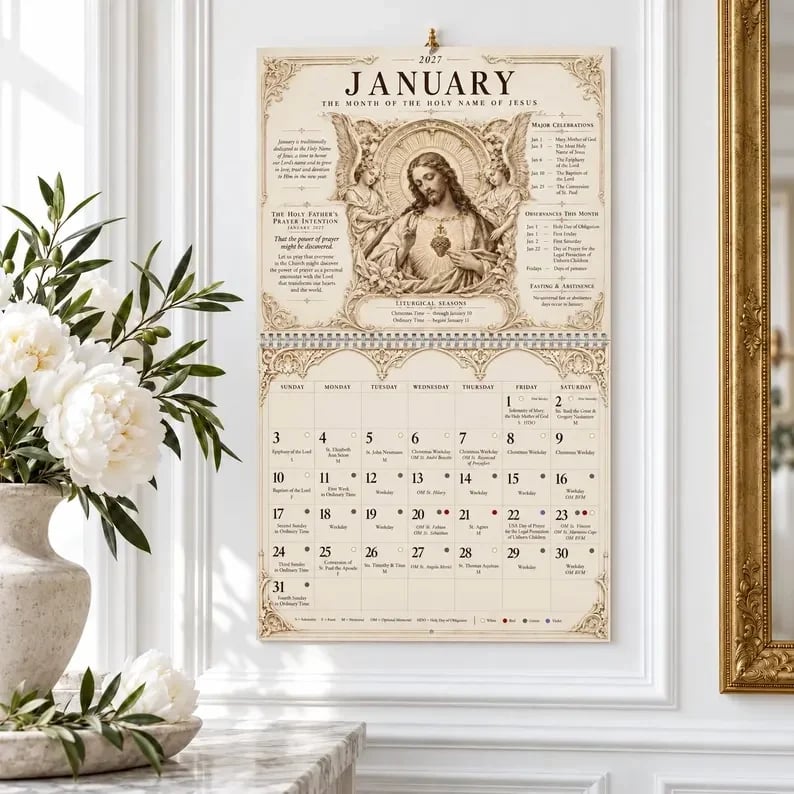 ✝️ 2027 Catholic Liturgical Wall Calendar