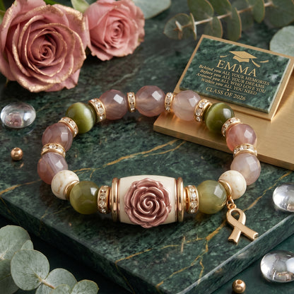 🔥 Limited-time 60% off Graduation Season Sale 🎁🎓 Personalized Graduation Crystal Beaded Bracelet for Her