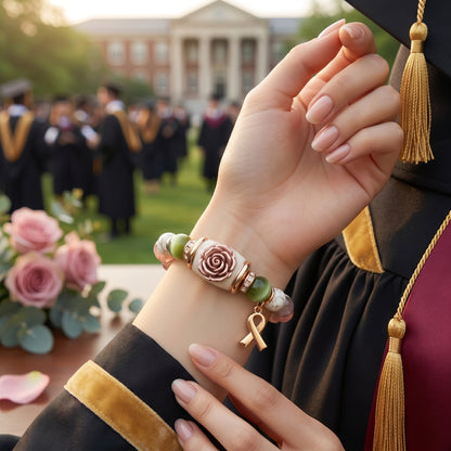 🔥 Limited-time 60% off Graduation Season Sale 🎁🎓 Personalized Graduation Crystal Beaded Bracelet for Her