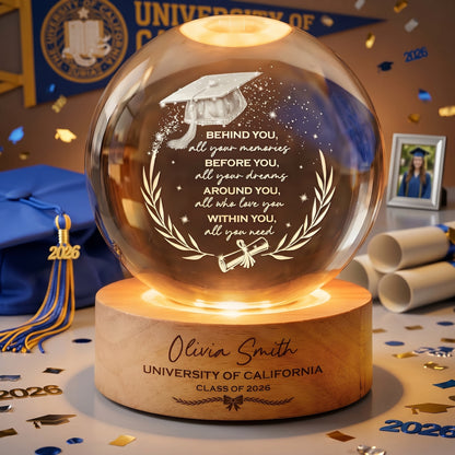 🔥 Limited-time 50% off Graduation Season Sale 🎁Personalized Graduation Crystal Ball Night Light