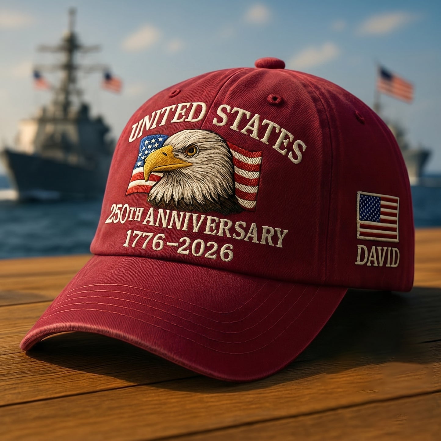 Personalized USA 250th Anniversary Digital Camo Cap