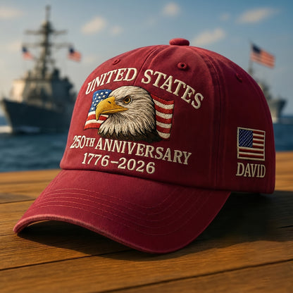 Personalized USA 250th Anniversary Digital Camo Cap